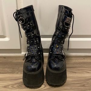 Vegan Leather Platform Boots